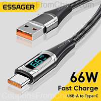 Essager LED 6A USB Type-C Cable 1m