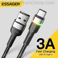 Essager USB Type-C Cable 3A 1m with Indicator Light