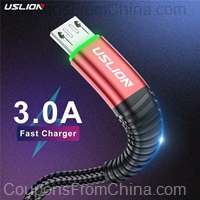 USLION LED Micro USB Cable 1m