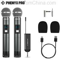 2 Channel Digital Wireless Microphone UHF Karaoke Mic 900mHz 2pcs