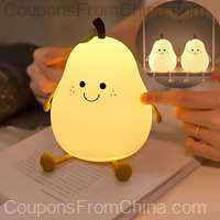LED Night Light Pear Shaped Rechargeable Colorful Dimming