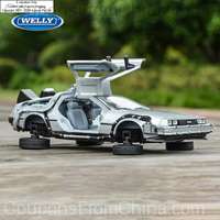 WELLY 1:24 DMC-12 DeLorean Time Machine Back to the Future Car Model