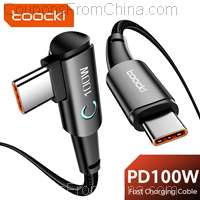 Toocki 100W USB C To USB C Cable 90 Degree 2m