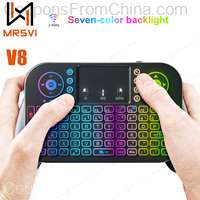 MRVSI 7-RGB Backlit 2.4G V8 Mini Wireless Keyboard
