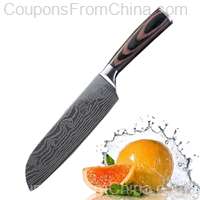 High Carbon Steel Santoku Knife 5 Inch