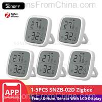 4Pcs SONOFF SNZB-02D LCD Smart Temperature Humidity Sensor