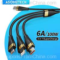 3 In1 Fast Charging Cable 1.25m