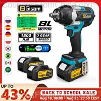 1800Nm Brushless Electric Impact Wrench 1/2 inch with 2B 18V [EU]