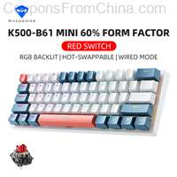 Machenike K500-B61 Mini Mechanical Keybaord 60% 61 Keys