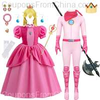 Peach Princess Cosplay Dress Girl Role Playing Costume for Kids