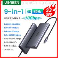 UGREEN 10Gbps USB C HUB 4K60Hz 9 in 1