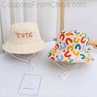 Double Sided Kids Bucket Hat With String