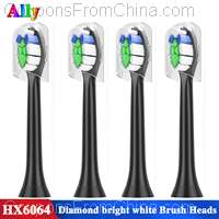 4Pcs Philips Sonicare Diamond Clean ProResults FlexCare HX6064/14 Replacement Toothbrush Heads