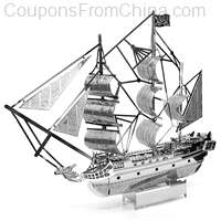 Black Pearl Pirate Ship 3D Metal Puzzle