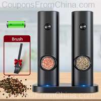 Electric Automatic Mill Pepper And Salt Grinder 2pcs