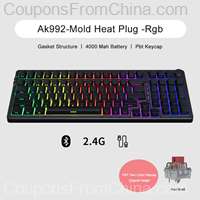 Ajazz AK992 3-Mode Mechanical Keyboard RGB PBT 100 Keys