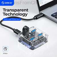 ORICO Transparent Usb C Hub 4 Port Expansion