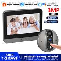 REHENT 2.4G WiFi Smart Tuya Peephole 5000mAh Door Eye Camera