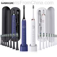 SARMOCARE S100 Electric Toothbrush with 8 Heads