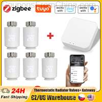 Tuya Zigbee TRV Thermostat 4pcs with Gateway