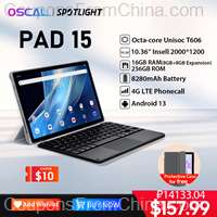 OSCAL Pad 15 Tablet Android 13 10.36inch 2K T606 16/256GB 4G
