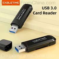 CABLETIME Card Reader SD TF USB 3.0