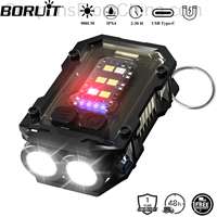 BORUiT 900LM Keychain EDC LED Flashlight