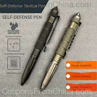 High Quality Aluminum Anti Skid Self DEFENCE Ballpoint Pen with 5 Refills