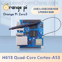 Orange Pi Zero 3 4GB H618 WiFi Bluetooth Mini PC Zero3 Development Board