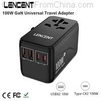 LENCENT GaN III 100W Universal Travel Adapter