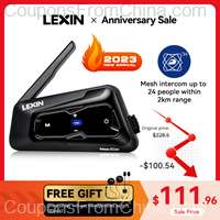 LEXIN-MTX Motorcycle MESH Bluetooth Headset Intercom 2pcs [EU]