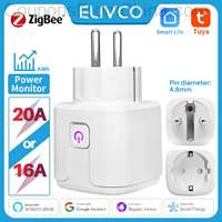 Tuya Smart Plug Zigbee EU 16A/20A Smart Socket With Power Monitor