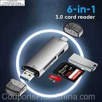 USB3.0 Card Reader 6 in 1