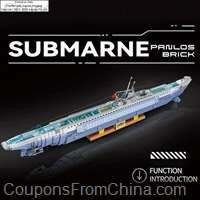 628011 MOC VIIC U-552 Submarine 6172Pcs Building Blocks