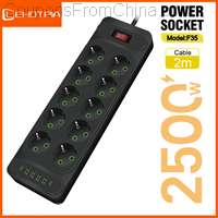 EU Plug AC Outlet Power Strip 2m F35