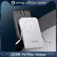 Sanag K69 22.5W Magnetic Wireless Power Bank 10000mAh