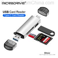 6-in-1 USB/Type-C/Micro OTG Adapter SD/TF Memory Card Reader