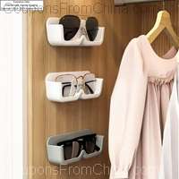 Punch-free Glasses Storage Rack Wall Mounted Holder