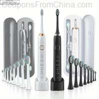 SARMOCARE S100 Electric Toothbrush with 6 Heads