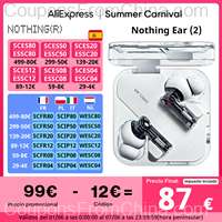 Nothing Ear 2 Earbuds Hi-Res Certified 40dB ANC [EU]