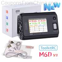 ToolkitRC M6D V3 500W 15A DC Dual Channel RC Charger