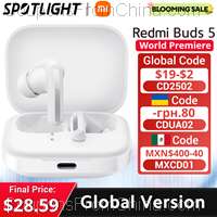 Xiaomi Redmi Buds 5 Noise Cancelling Bluetooth 5.3 Earphones