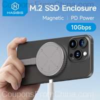 Hagibis Magnetic M.2 2230 NVMe SSD Enclosure Magsafe SSD Case USB C 3.2 Gen2
