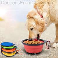 350-1000ml Collapsible Dog Pet Folding Silicone Bowl