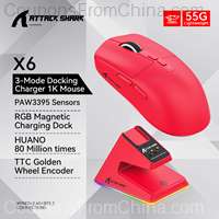 Attack Shark X6 PAW3395 Bluetooth Mouse Tri-Mode