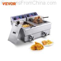 VEVOR Commercial Electric Deep Fryer w/Dual Tanks 12L 3000W [EU]