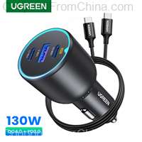 UGREEN 130W Car Charger Quick 4.0 3.0 PD