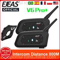 EJEAS V6 PRO+ PLUS Motorcycle Helmet Bluetooth Intercom 2pcs