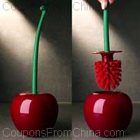 Creative Cherry Shape Toilet Brush Set