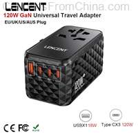 LENCENT 120W GaN Universal Travel Adapter